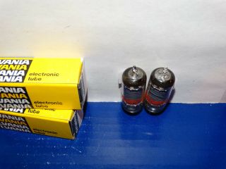 2 x 6BH6 Sylvania Tubes Very Strong Matched 