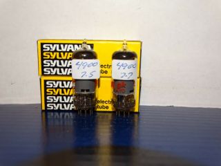 2 x 6BH6 Sylvania Tubes Very Strong Matched 