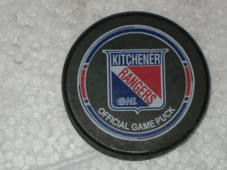 Kitchener Rangers Ohl Official Game Puck Ontario Hockey League Circa 2014