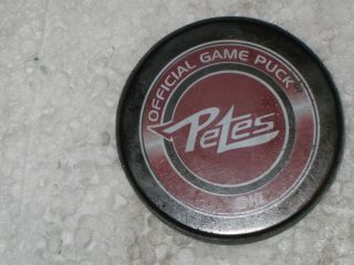 Scuffed Peterborough Petes Official Game Puck M&m Meat Shop Jr.  A Circa 2008