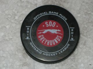Soo Greyhounds 2018 - 2019 Official Game Puck Ohl Ontario Hockey League