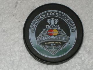 2014 Memorial Cup London Official Game Puck Canadian Hockey League