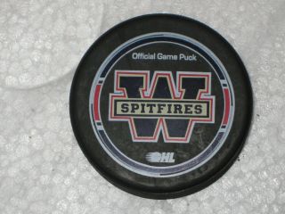 Windsor Spitfires Official Game Puck Ohl Ontario Hockey League Jr.  A Circa 2015