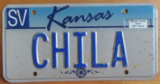 Kansas 1990 Vanity License Plate Chila