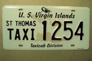 Us Virgin Islands - Saint Thomas - Taxicab License Plate - 2000
