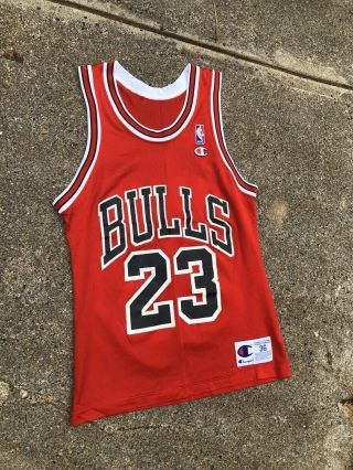 Vintage Champion Chicago Bulls 23 Michael Jordan Mens Nba Jersey