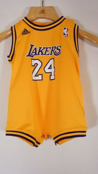 Kobe Bryant Los Angeles Lakers Nba Adidas Newborn One Piece Jersey Size 18m