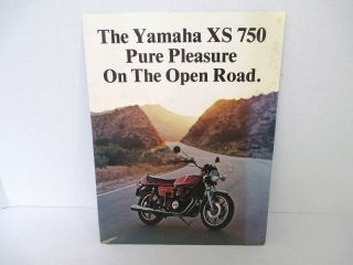 Vintage Yamaha Motorcycle Xs 750 Advertising Brochure