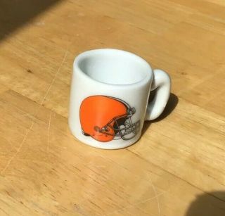 Vintage Nfl Miniature Mini Coffee Cup Mug - Cleveland Browns - 1 1/4”