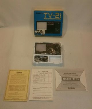 ☆ Vintage Casio Tv - 21 Liquid Crystal Pocket Tv Box