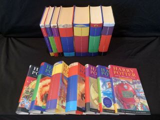 1st Edition,  Very Early & 1st Print U.  K.  Bloomsbury Harry Potter Set,  Rowling Hc