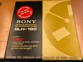 Nos Sony Slh - 180 1800 Ft 7 " Reel - To - Reel Blank Tape
