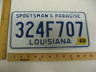 1988 88 Louisiana La License Plate 324f707 Natural Sticker