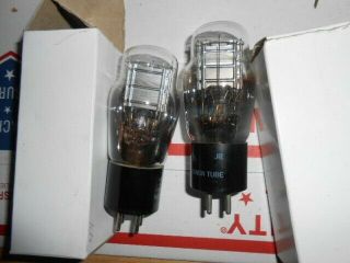 Two No 26 St National Union radio tubes test strong reboxed 3