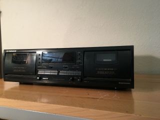 Pioneer Ct - W404r Dual Stereo Cassette Deck Auto Reverse Great