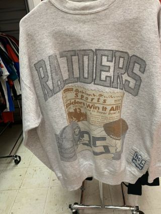 Vintage Los Angeles Raiders Sweatshirt Nfl Alumni Size L/xl Football Nfl 1990