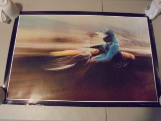 1972 Thought Factory Motocross Action Poster,  Blue Streak,  Blurred Vision Dirt Ra