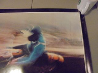 1972 THOUGHT FACTORY MOTOCROSS ACTION POSTER,  BLUE STREAK,  BLURRED VISION DIRT RA 3