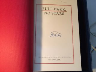 Stephen King FULL DARK NO STARS The SIGNED Ltd in TrayCase BOOK LOOK 3