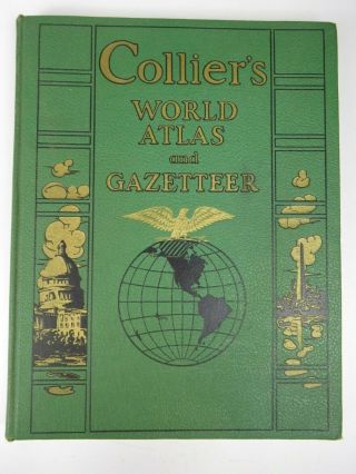 Colliers World Atlas And Gazetteer 1941 Map