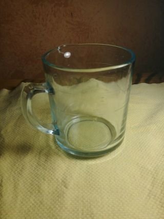 VINTAGE FIRE KING OVEN GLASS MEASURING CUP,  1 SIDE SPOUT,  SAPPHIRE BLUE GLASS 2