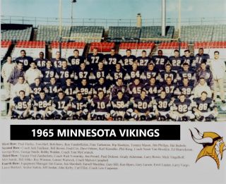 1965 Minnesota Vikings 8x10 Team Photo Football Nfl Picture