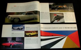 Guide To 1962 Car Preview Booklet Cadillac Corvair Comet Lark Vette T - Bird,  More