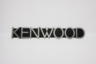 Kenwood Aluminium Chrome Silver Logo Emblem Badge 161mm (6 - 3/8 ") X 25mm (1 ")