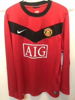 2009/10 Nike Manchester United Jersey Shirt L/s Long Sleeve Soccer Football L