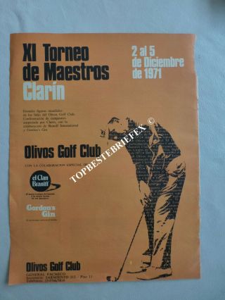 Braniff Clan International Golf Sponsor In Ad Old Advertising Argentine B63n