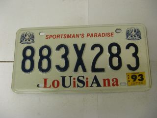 1993 93 Louisiana La License Plate Bird Pelican 883x283 Natural Sticker