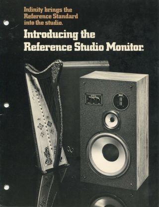 Infinity Reference Studio Monitor Brochure 1978