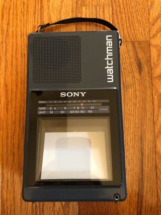 Sony Watchman Fd - 42a Portable B/w Televison.  Very Repair/parts,  As - Is
