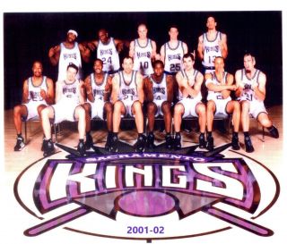2001 - 02 Sacramento Kings 8x10 Team Photo Basketball Picture Nba
