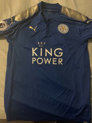 Leicester City Jersey Vardy Large Soccer Authentic Men’s L