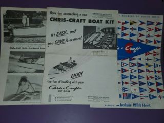 1953 Chris - Craft Boat Kit Brochure W/price List