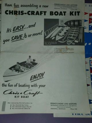 1953 Chris - Craft boat kit brochure w/price list 2