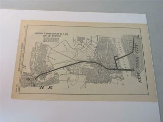 Map Of The Hudson & Manhattan Railroad Co.  Map System From 1918