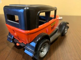 Vintage Tonka Model T Die Cast Taxi,  Orange & Black,  4.  25 Long,  Item 438 Opened 2