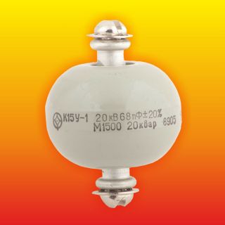 68 Pf 20 Kv 20 Kvar High Voltage Doorknob Ceramic Capacitor K15y - 1 К15У - 1