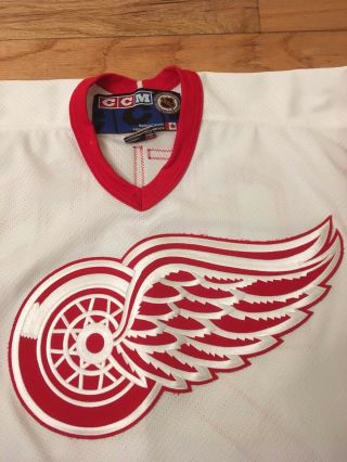 Chris Chelios Detroit Red Wings NHL Vintage CCM Jersey Boys Size L/XL 2