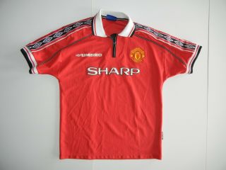 Vtg 90s Umbro Manchester United Sharp Red Epl Soccer Jersey Kit Shirt Sz Men 