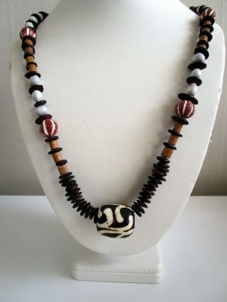Vintage African Tribal Beaded Necklace Trade Bead