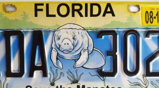 Save the Manatee Florida Tag Car Licence Plate Auto Marine Wildlife Tiki Bar 2