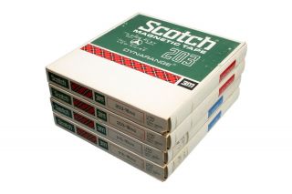 3m Scotch Reel To Reel Tapes - (2x 203 And 2x 215) Plus Bonus Media
