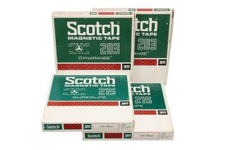 3M Scotch Reel to Reel tapes - (2x 203 and 2x 215) plus bonus media 2
