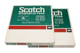 3M Scotch Reel to Reel tapes - (2x 203 and 2x 215) plus bonus media 3