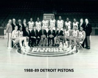 1988 - 89 Detroit Pistons 8x10 Team Photo Basketball Picture Nba