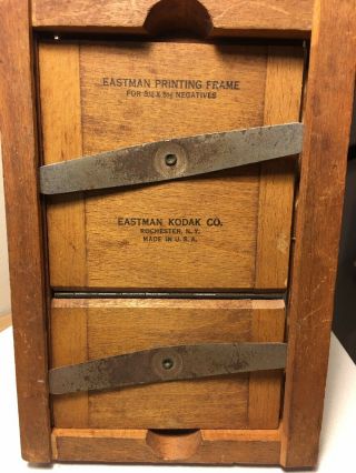 Vintage Eastman Printing Frame For 3 - 1/4 X 5 - 1/2 " Negatives Kodak Rochester Ny