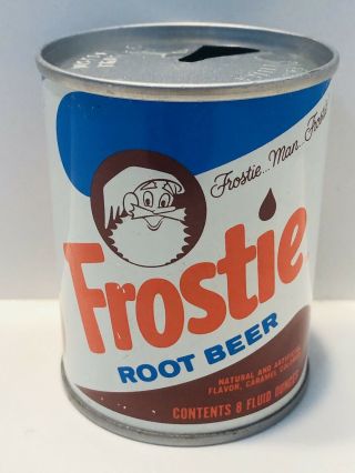 Vintage Frostie Root Beer Flavored 8 Oz.  Soda Can
